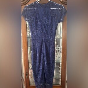 YOINS Blue Maxi Dress with Textured Fabric